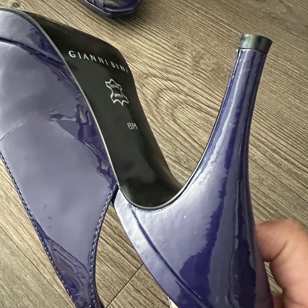Gianni Bini Purple Patent/Suede Leather Office/Professional/Church Pumps Size 8 - Picture 5 of 8